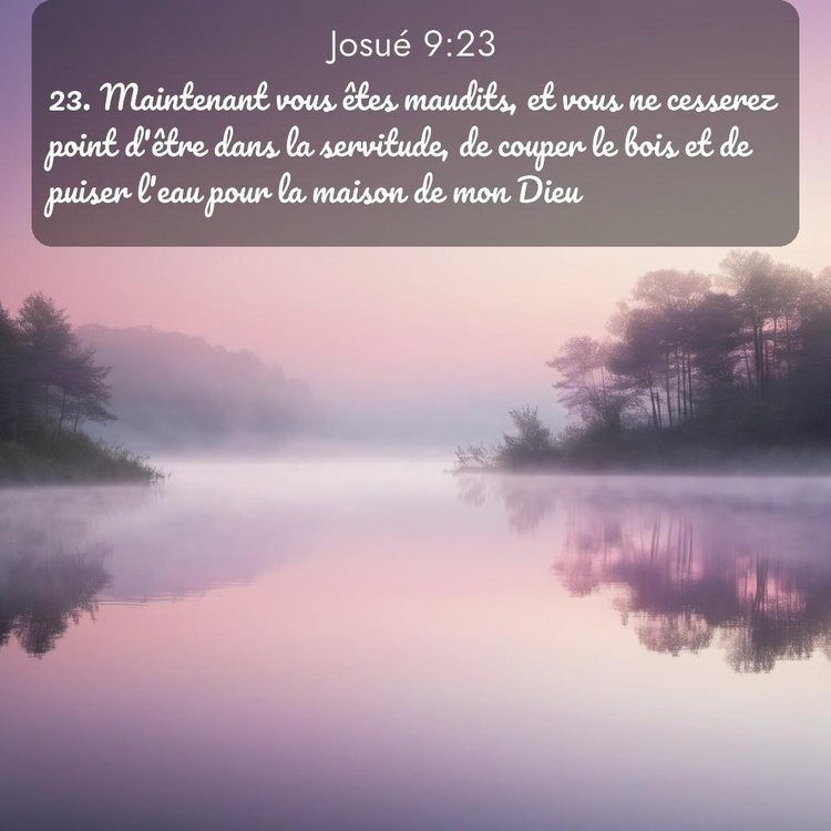 Segond Josué 9:23