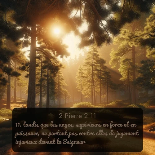 Segond 2 Pierre  ; image nature: image avec le verset biblique :tandis que les anges, supérieurs en force et en puissance, ne portent pas contre elles de jugement injurieux devant le Seigneur. ;  ; 2:11