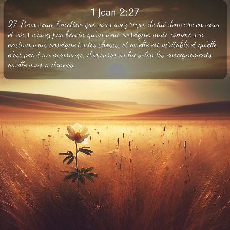 Segond 1 Jean 2:27