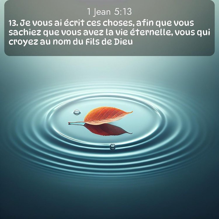 Segond 1 Jean 5:13