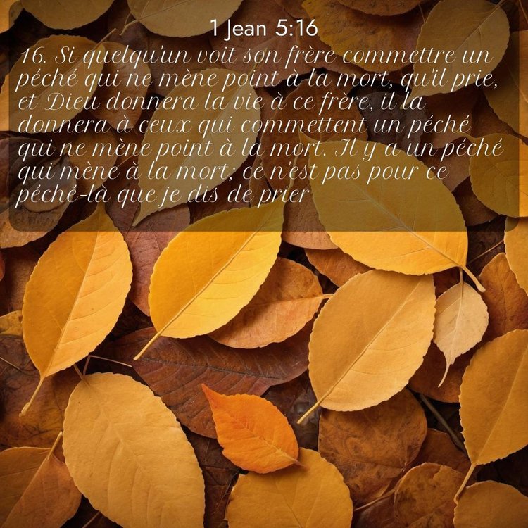 Segond 1 Jean 5:16