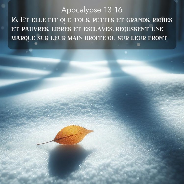 Segond Apocalypse 13:16