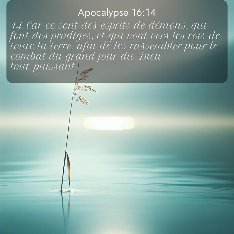 Segond Apocalypse 16:14