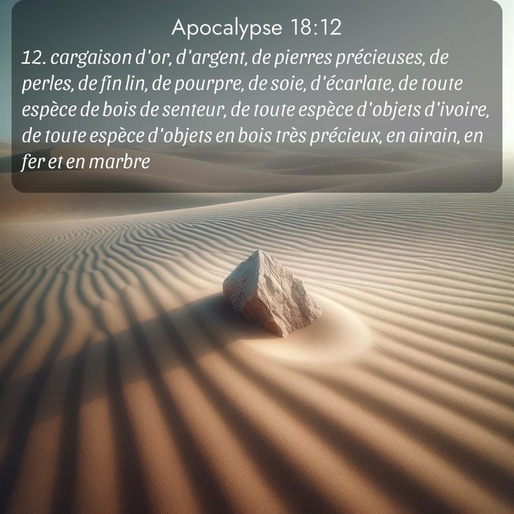 Segond Apocalypse 18:12