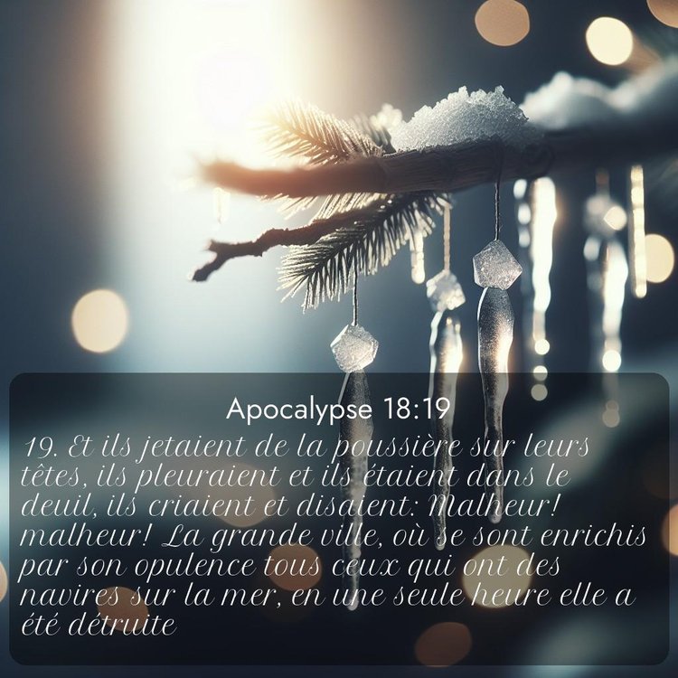 Segond Apocalypse 18:19