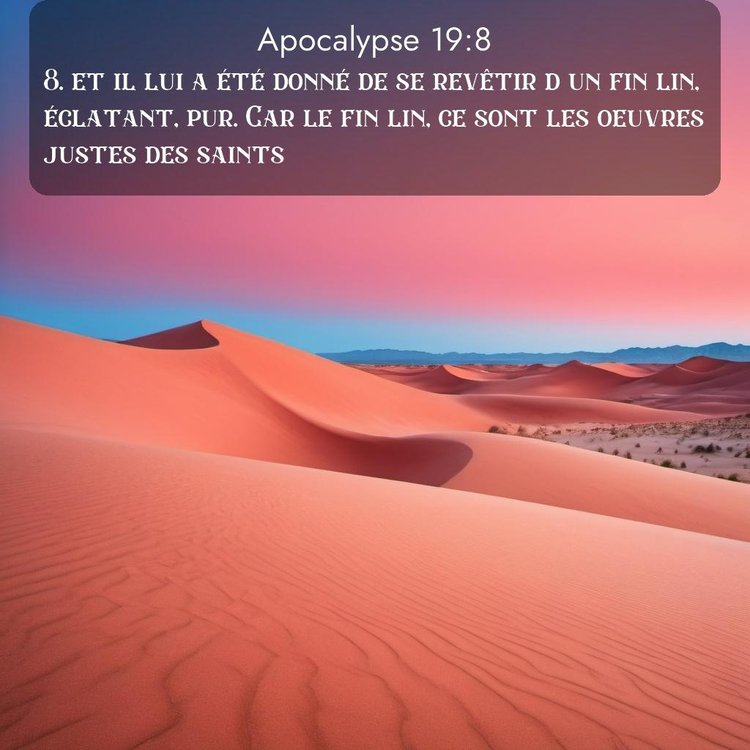 Segond Apocalypse 19:8