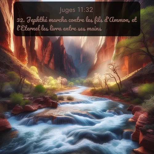 Segond Juges  ; image nature: image avec le verset biblique :Jephthé marcha contre les fils d&#039;Ammon, et l&#039;Eternel les livra entre ses mains. ;  ; 11:32