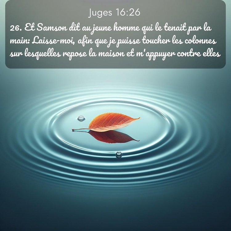 Segond Juges 16:26