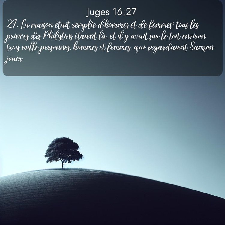 Segond Juges 16:27