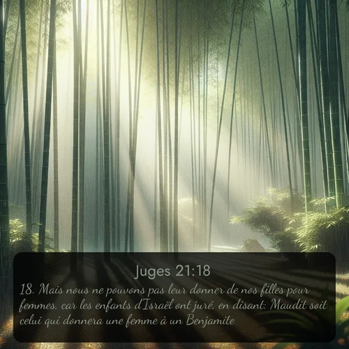 Segond Juges  ; image nature: image avec le verset biblique :Mais nous ne pouvons pas leur donner de nos filles pour femmes, car les enfants d&#039;Israël ont juré, en disant: Maudit soit celui qui donnera une femme à un Benjamite! ;  ; 21:18