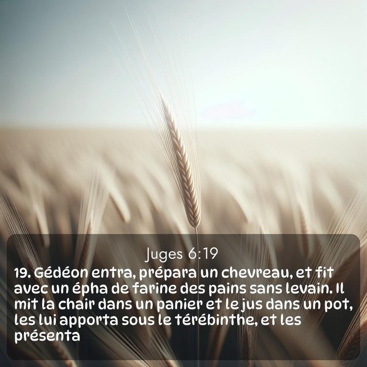 Segond Juges 6:19