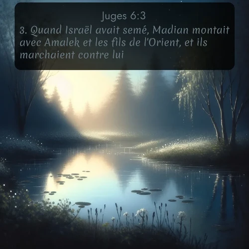 Segond Juges  ; image nature: image avec le verset biblique :Quand Israël avait semé, Madian montait avec Amalek et les fils de l&#039;Orient, et ils marchaient contre lui. ;  ; 6:3