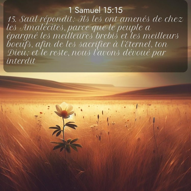 Segond 1 Samuel 15:15