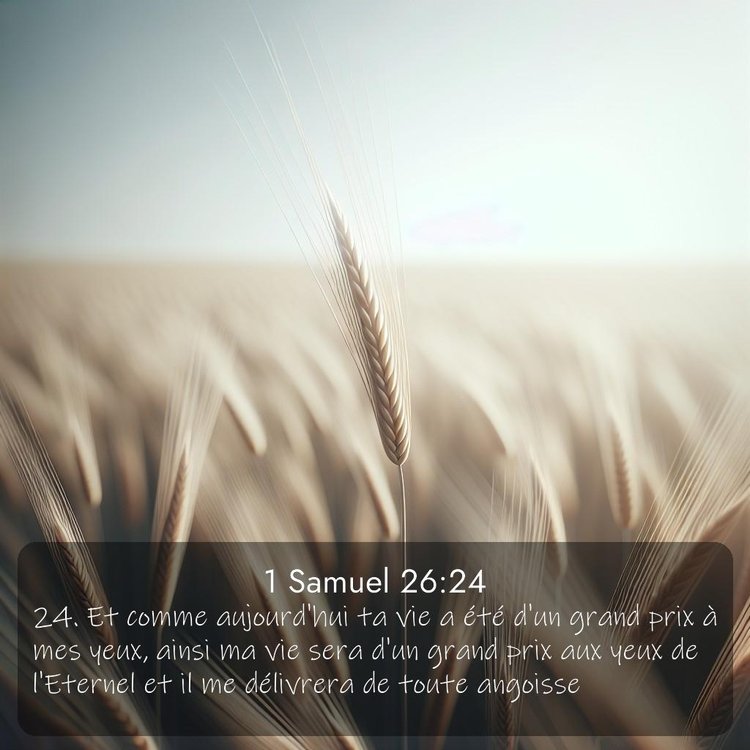 Segond 1 Samuel 26:24