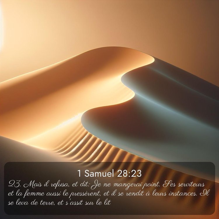 Segond 1 Samuel 28:23