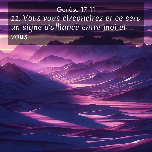 citation biblique : 11. Vous vous circoncirez et ce sera un signe d&#039;alliance entre moi et vous.
 sur fond image nature