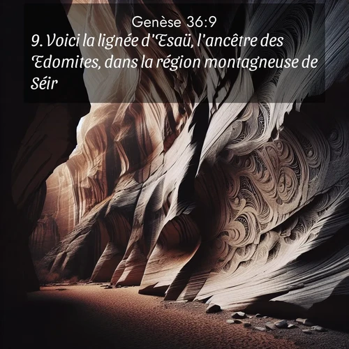 citation biblique : 9. Voici la lignée d&#039;Esaü, l&#039;ancêtre des Edomites, dans la région montagneuse de Séir.
 sur fond image nature
