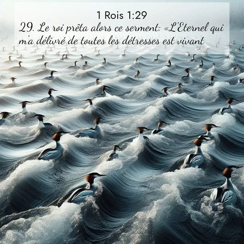 Segond21 1 Rois  ; image nature: image avec le verset biblique :Le roi prêta alors ce serment: «L&#039;Eternel qui m&#039;a délivré de toutes les détresses est vivant! ;  ; 1:29