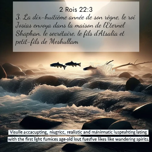 Segond21 2 Rois  ; image nature: image avec le verset biblique :La dix-huitième année de son règne, le roi Josias envoya dans la maison de l&#039;Eternel Shaphan, le secrétaire, le fils d&#039;Atsalia et petit-fils de Meshullam. ;  ; 22:3