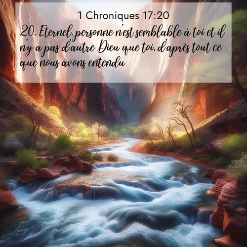 Segond21 1 Chroniques  ; image nature: image avec le verset biblique :Eternel, personne n&#039;est semblable à toi et il n&#039;y a pas d&#039;autre Dieu que toi, d&#039;après tout ce que nous avons entendu. ;  ; 17:20