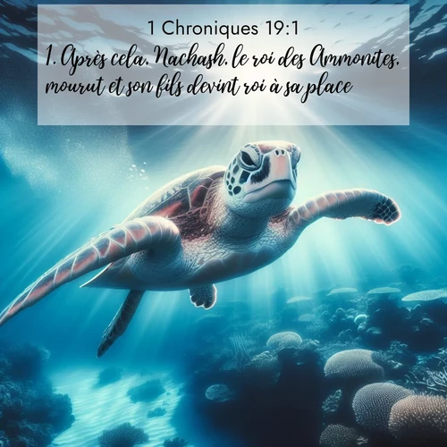 Segond21 1 Chroniques  ; image nature: image avec le verset biblique :Après cela, Nachash, le roi des Ammonites, mourut et son fils devint roi à sa place. ;  ; 19:1