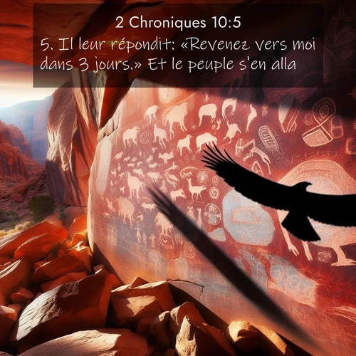 Segond21 2 Chroniques  ; image nature: image avec le verset biblique :Il leur répondit: «Revenez vers moi dans 3 jours.» Et le peuple s&#039;en alla. ;  ; 10:5