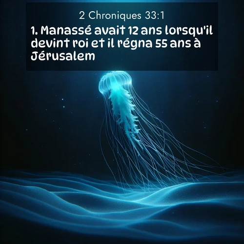 Segond21 2 Chroniques  ; image nature: image avec le verset biblique :Manassé avait 12 ans lorsqu&#039;il devint roi et il régna 55 ans à Jérusalem. ;  ; 33:1