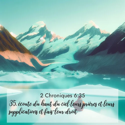 Segond21 2 Chroniques  ; image nature: image avec le verset biblique :écoute du haut du ciel leurs prières et leurs supplications et fais-leur droit! ;  ; 6:35