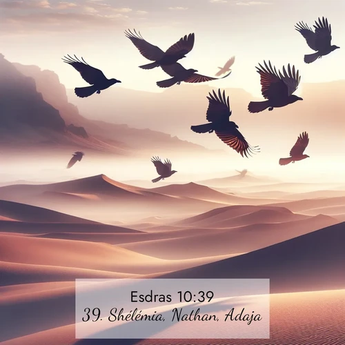 Segond21 Esdras  ; image nature: image avec le verset biblique :Shélémia, Nathan, Adaja, ;  ; 10:39