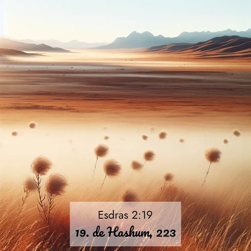 Segond21 Esdras  ; image nature: image avec le verset biblique :de Hashum, 223; ;  ; 2:19