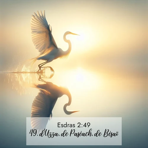 Segond21 Esdras  ; image nature: image avec le verset biblique :d&#039;Uzza, de Paséach, de Bésaï, ;  ; 2:49