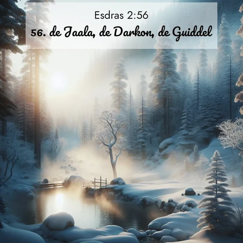 Segond21 Esdras  ; image nature: image avec le verset biblique :de Jaala, de Darkon, de Guiddel, ;  ; 2:56