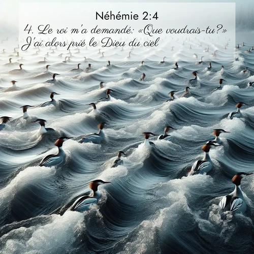 Segond21 Néhémie  ; image nature: image avec le verset biblique :Le roi m&#039;a demandé: «Que voudrais-tu?» J&#039;ai alors prié le Dieu du ciel ;  ; 2:4
