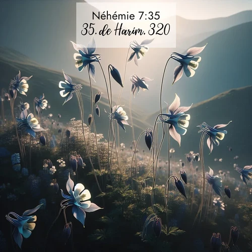 Segond21 Néhémie  ; image nature: image avec le verset biblique :de Harim, 320; ;  ; 7:35