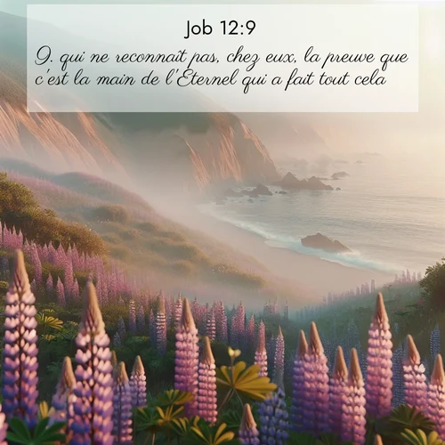 Segond21 Job  ; image nature: image avec le verset biblique :qui ne reconnaît pas, chez eux, la preuve que c&#039;est la main de l&#039;Eternel qui a fait tout cela? ;  ; 12:9