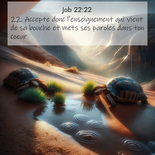 Segond21 Job  ; image nature: image avec le verset biblique :Accepte donc l&#039;enseignement qui vient de sa bouche et mets ses paroles dans ton coeur. ;  ; 22:22