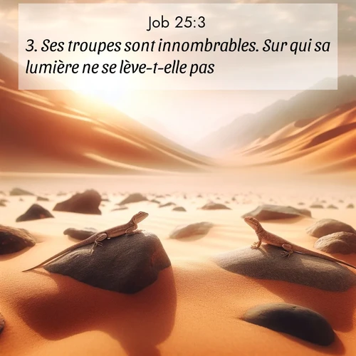 Segond21 Job  ; image nature: image avec le verset biblique :Ses troupes sont innombrables. Sur qui sa lumière ne se lève-t-elle pas? ;  ; 25:3