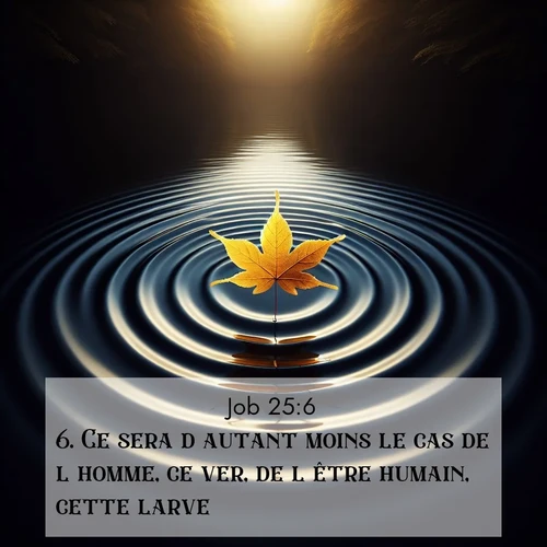 Segond21 Job  ; image nature: image avec le verset biblique :Ce sera d&#039;autant moins le cas de l&#039;homme, ce ver, de l&#039;être humain, cette larve!» ;  ; 25:6