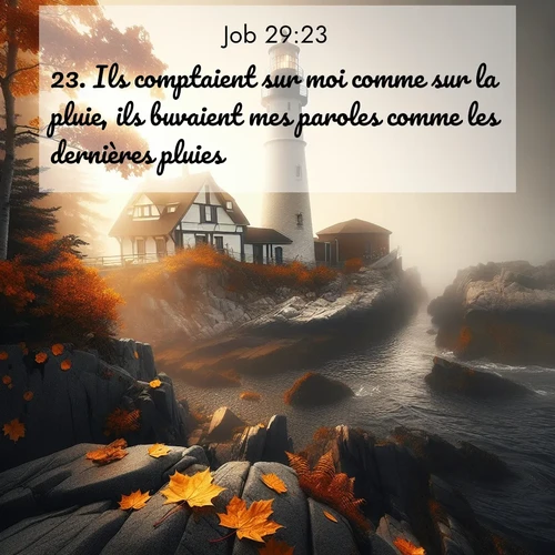 Segond21 Job  ; image nature: image avec le verset biblique :Ils comptaient sur moi comme sur la pluie, ils buvaient mes paroles comme les dernières pluies. ;  ; 29:23