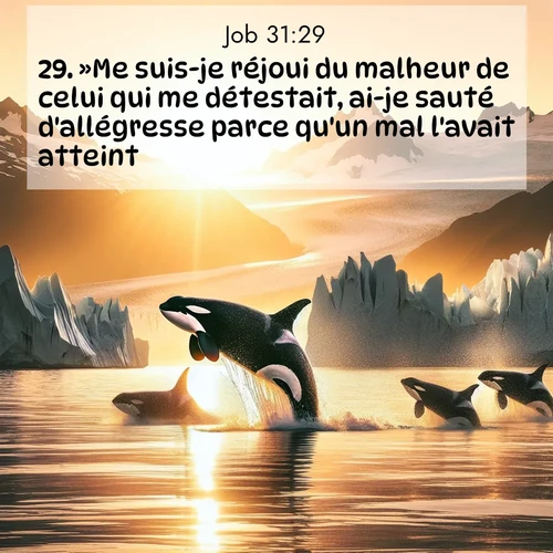 Segond21 Job  ; image nature: image avec le verset biblique :»Me suis-je réjoui du malheur de celui qui me détestait, ai-je sauté d&#039;allégresse parce qu&#039;un mal l&#039;avait atteint? ;  ; 31:29
