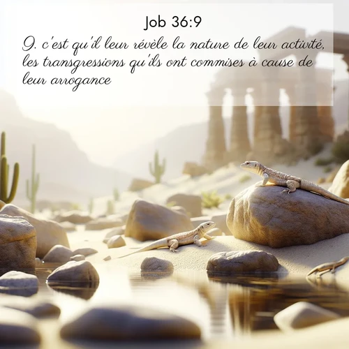 Segond21 Job  ; image nature: image avec le verset biblique :c&#039;est qu&#039;il leur révèle la nature de leur activité, les transgressions qu&#039;ils ont commises à cause de leur arrogance. ;  ; 36:9