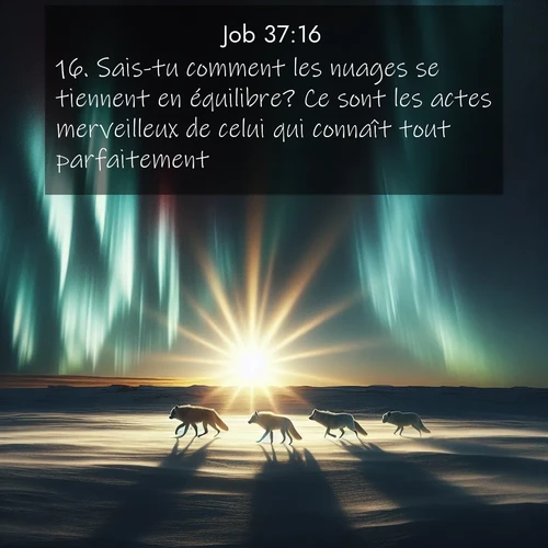 Segond21 Job  ; image nature: image avec le verset biblique :Sais-tu comment les nuages se tiennent en équilibre? Ce sont les actes merveilleux de celui qui connaît tout parfaitement. ;  ; 37:16