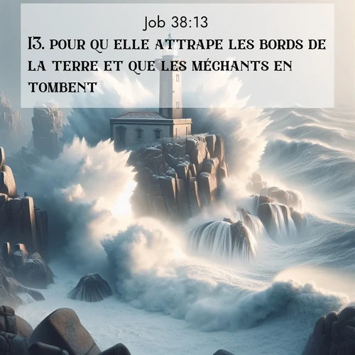 Segond21 Job  ; image nature: image avec le verset biblique :pour qu&#039;elle attrape les bords de la terre et que les méchants en tombent? ;  ; 38:13