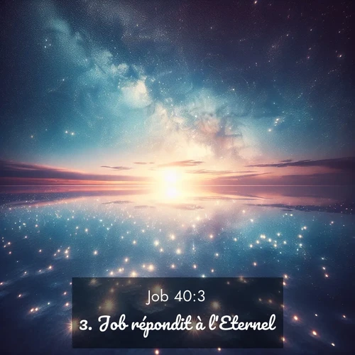 Segond21 Job  ; image nature: image avec le verset biblique :Job répondit à l&#039;Eternel: ;  ; 40:3