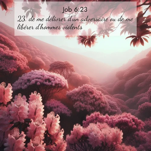 Segond21 Job  ; image nature: image avec le verset biblique :de me délivrer d&#039;un adversaire ou de me libérer d&#039;hommes violents? ;  ; 6:23