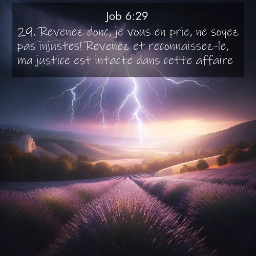 Segond21 Job  ; image nature: image avec le verset biblique :Revenez donc, je vous en prie, ne soyez pas injustes! Revenez et reconnaissez-le, ma justice est intacte dans cette affaire. ;  ; 6:29