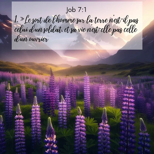Segond21 Job  ; image nature: image avec le verset biblique :»Le sort de l&#039;homme sur la terre n&#039;est-il pas celui d&#039;un soldat, et sa vie n&#039;est-elle pas celle d&#039;un ouvrier? ;  ; 7:1