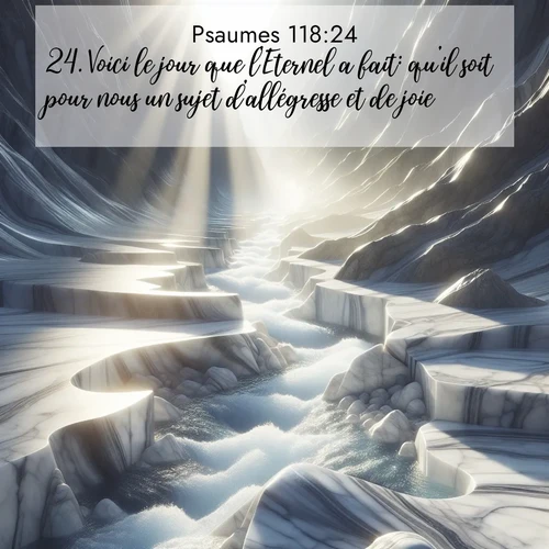 Segond21 Psaumes  ; image nature: image avec le verset biblique :Voici le jour que l&#039;Eternel a fait: qu&#039;il soit pour nous un sujet d&#039;allégresse et de joie! ;  ; 118:24