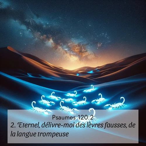 Segond21 Psaumes  ; image nature: image avec le verset biblique :Eternel, délivre-moi des lèvres fausses, de la langue trompeuse! ;  ; 120:2