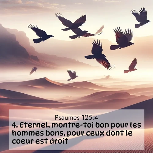 Segond21 Psaumes  ; image nature: image avec le verset biblique :Eternel, montre-toi bon pour les hommes bons, pour ceux dont le coeur est droit! ;  ; 125:4